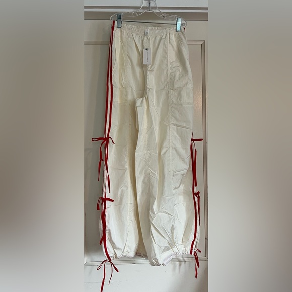 Anthropologie Pants - The Bowline Parachute Pants By Anthropologie Creme/Red stripe NWT